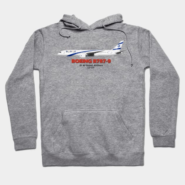 Boeing B787-9 - El Al Israel Airlines Hoodie by TheArtofFlying